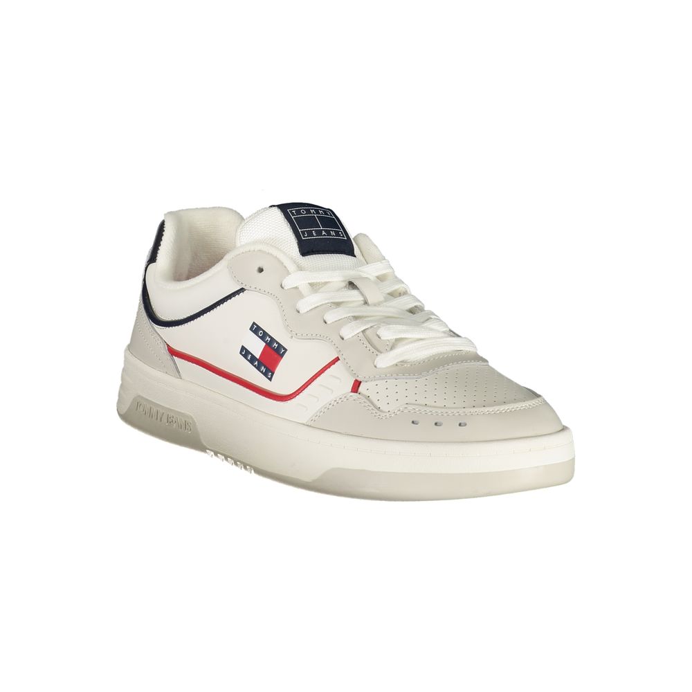 Белые кожаные мужские кроссовки Tommy Hilfiger, белый — фото 2