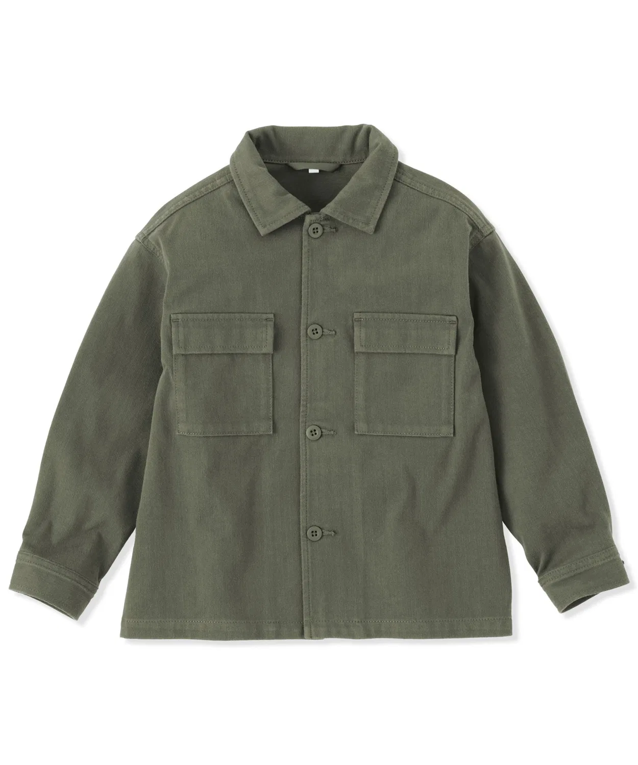 Детская куртка из стрейч-твида, Organic Cotton, темно-зеленая