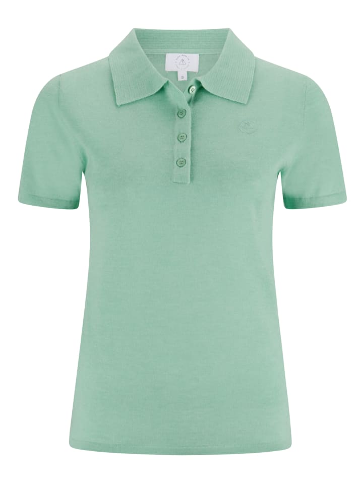 

Рубашка-поло с короткими рукавами мятно-зеленого цвета CASH-MERE.CH