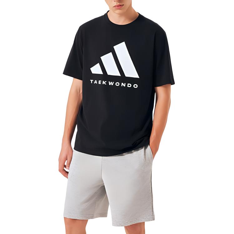 Футболка мужская черно-белая Adidas — фото 4
