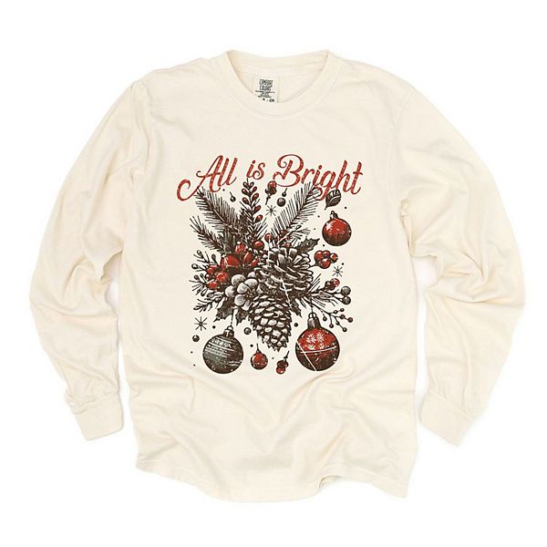 

Футболка с длинным рукавом All is bright pinecone garment dyed Simply Sage Market, Ivory, Зеленый, Футболка с длинным рукавом All is bright pinecone garment dyed Simply Sage Market, Ivory