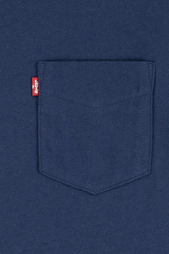 Детская хлопковая футболка SUNSET POCKET TEE с карманом Levi'S, темно-синий — фото 3