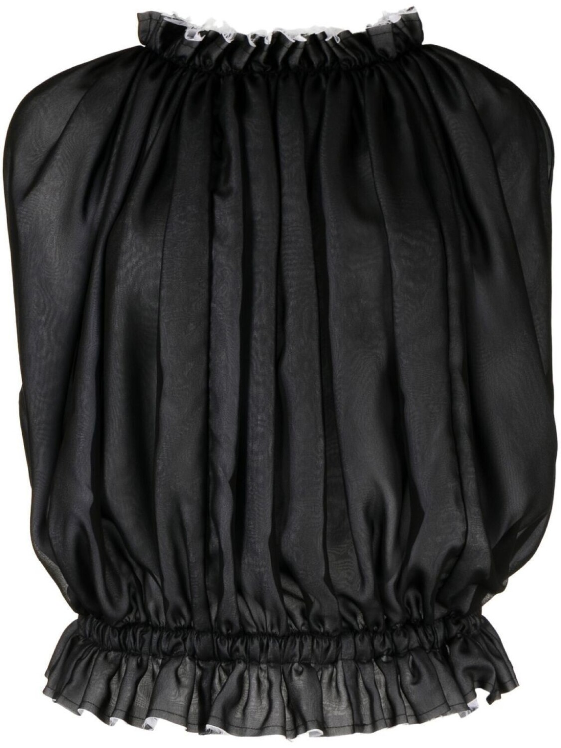 

Comme Des Garçons топ с оборками, черный