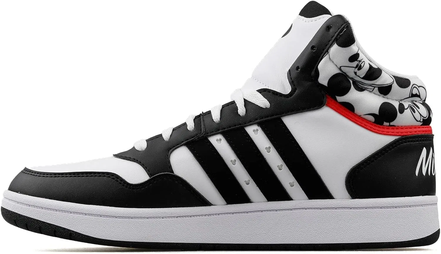 Мужские кроссовки Adidas Hoops 3.0 средней высоты, Cloud White Core Black Ray Red — фото 3