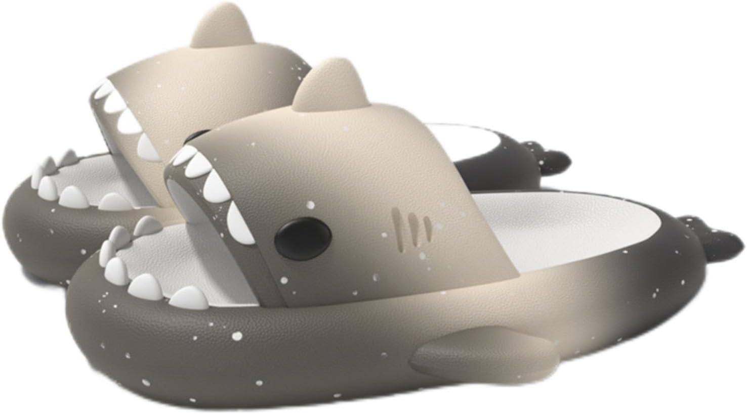 

Шлепанцы с акулой для женщин и мужчин, шлепанцы Cloud Shark, противоскользящие шлепанцы с открытым носком, супер мягкие шлепанцы с открытым носком для душа Generic, черный