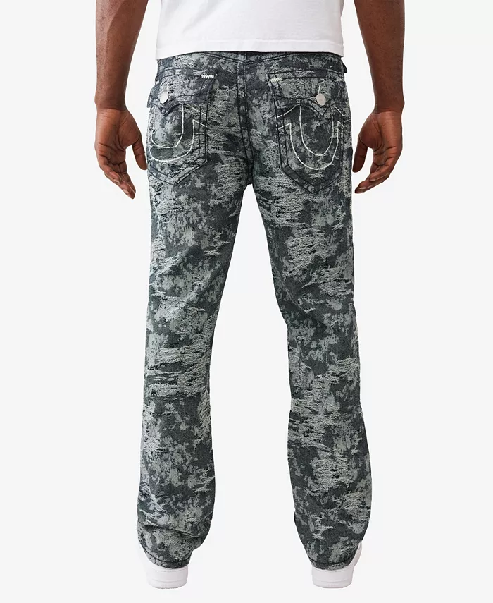 

Мужские джинсы Jacquard Bobby Super T с накладными карманами и свободным кроем True Religion, синий