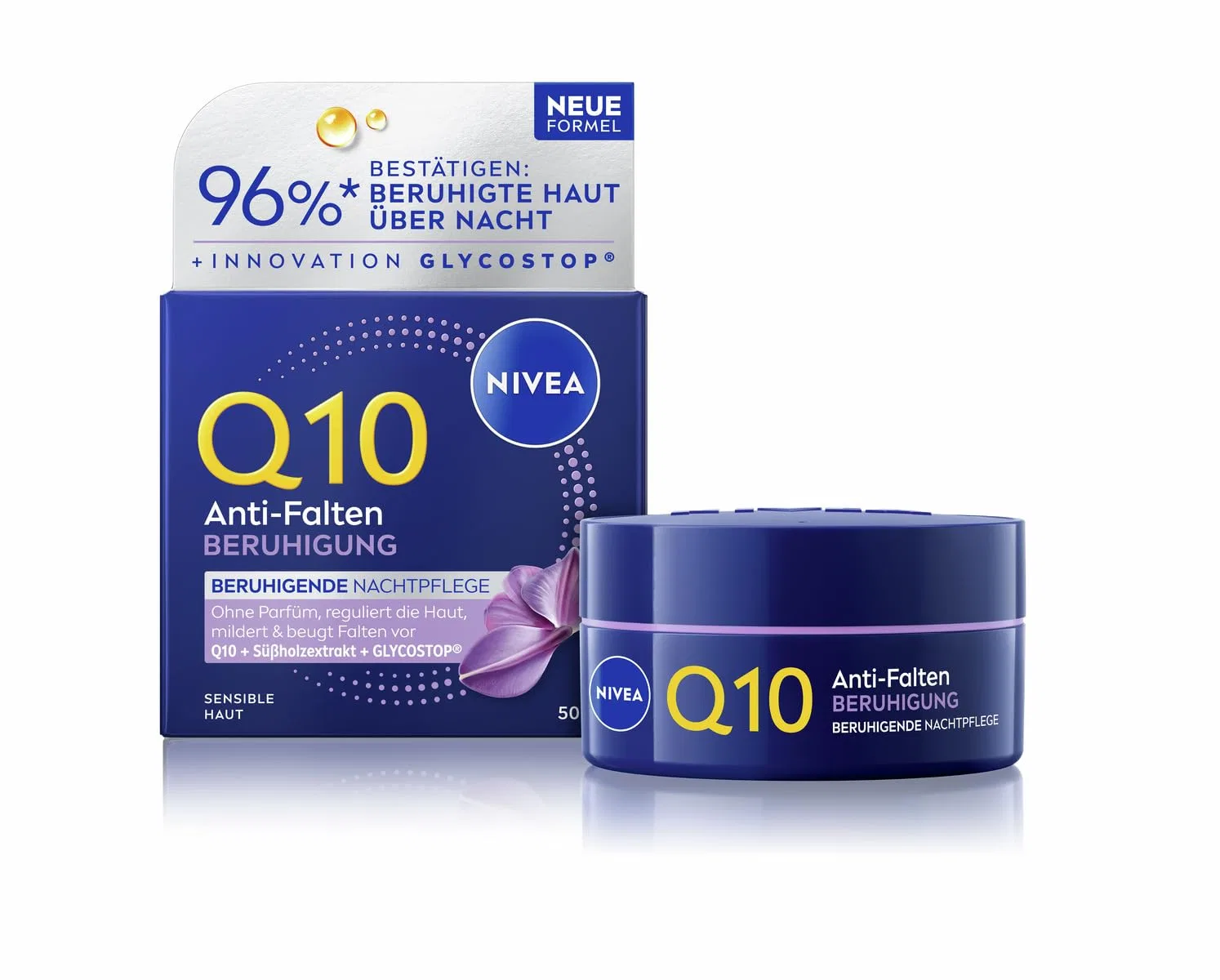 Крем для лица Nivea — Ночной против морщин Q10 Anti-Wrinkle для чувствительной кожи от