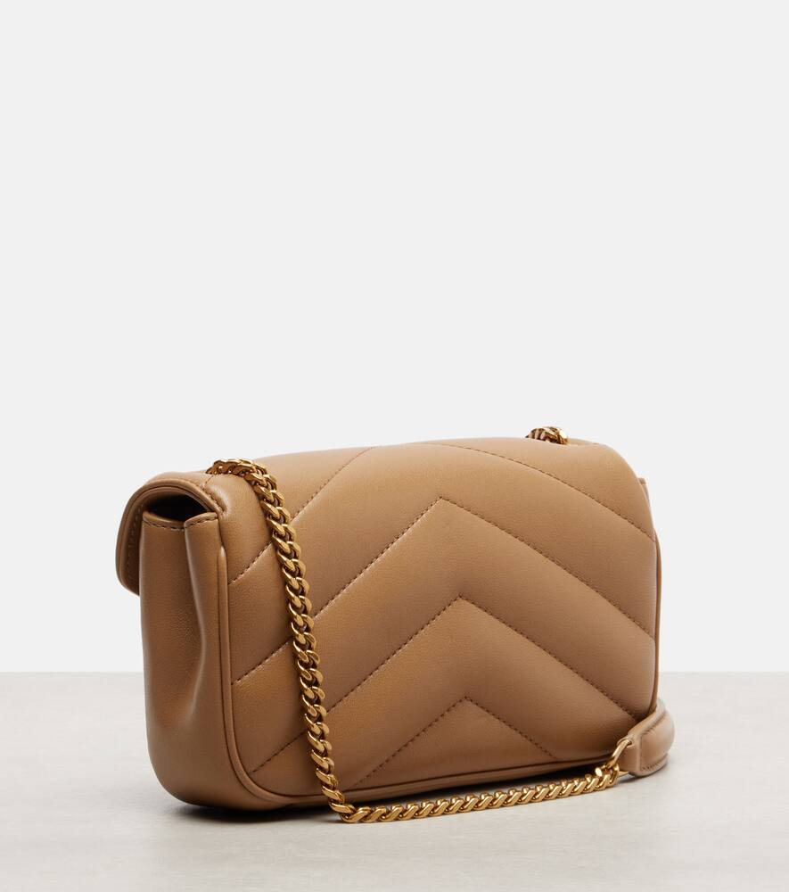 Кожаный кросс-боди Lou Lou Mini Saint Laurent, Natural Tan — фото 4