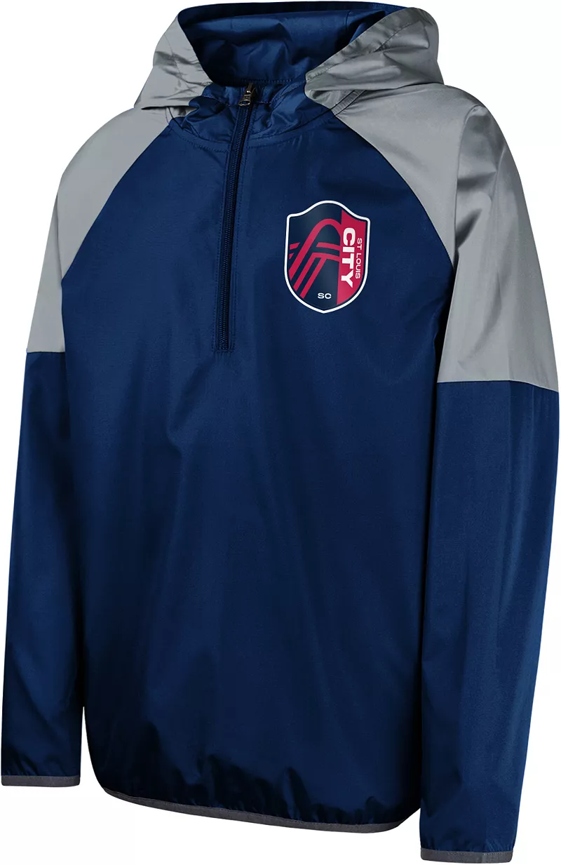 

Темно-синий пуловер с молнией в четверть MLS Youth St. Louis City SC Unstoppable Outerstuff
