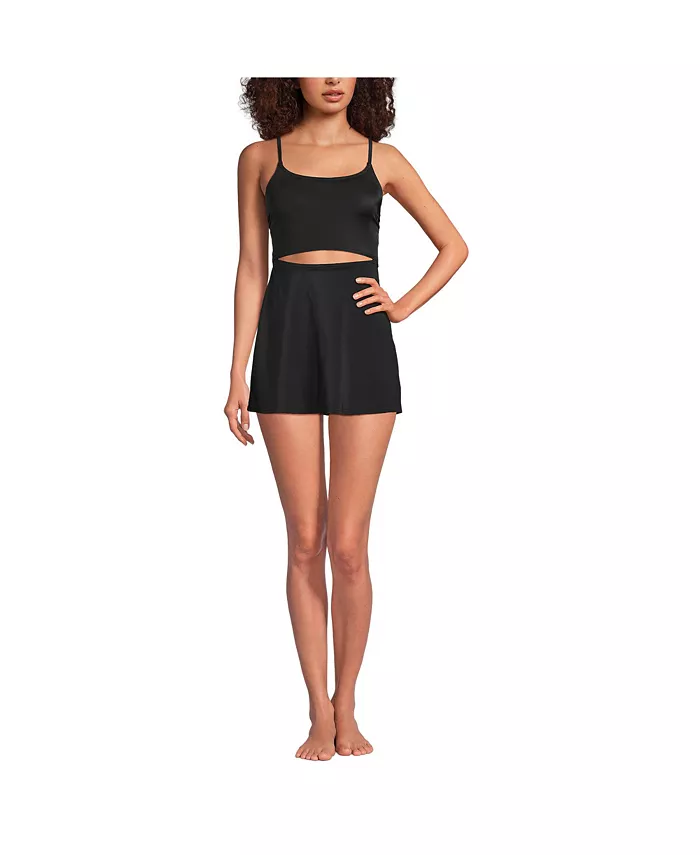 

Женское купальное платье Monokini без завязок Lands' End, черный