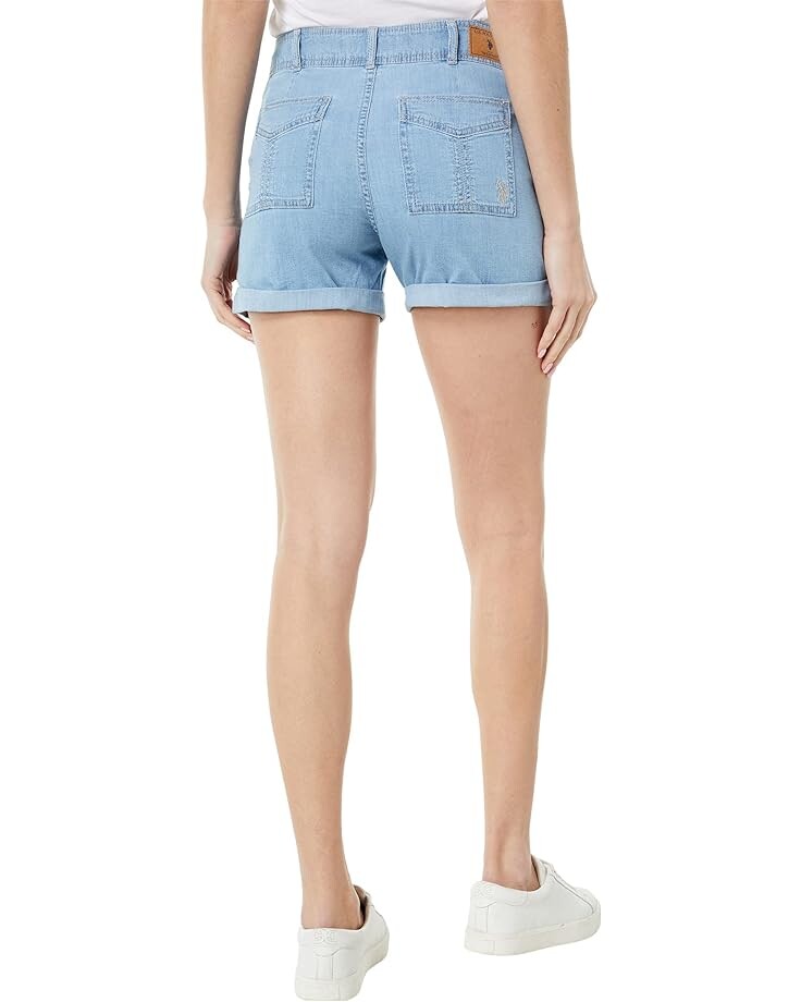 

Шорты U.S. POLO ASSN. 4 1/2" Wanderer Stretch Denim Shorts in Light Enzyme Wash, цвет Light Enzyme Wash