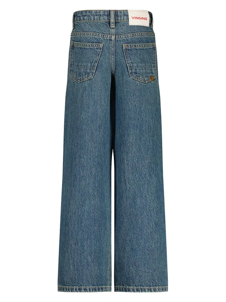 Джинсы wide leg Vingino, синие — фото 2