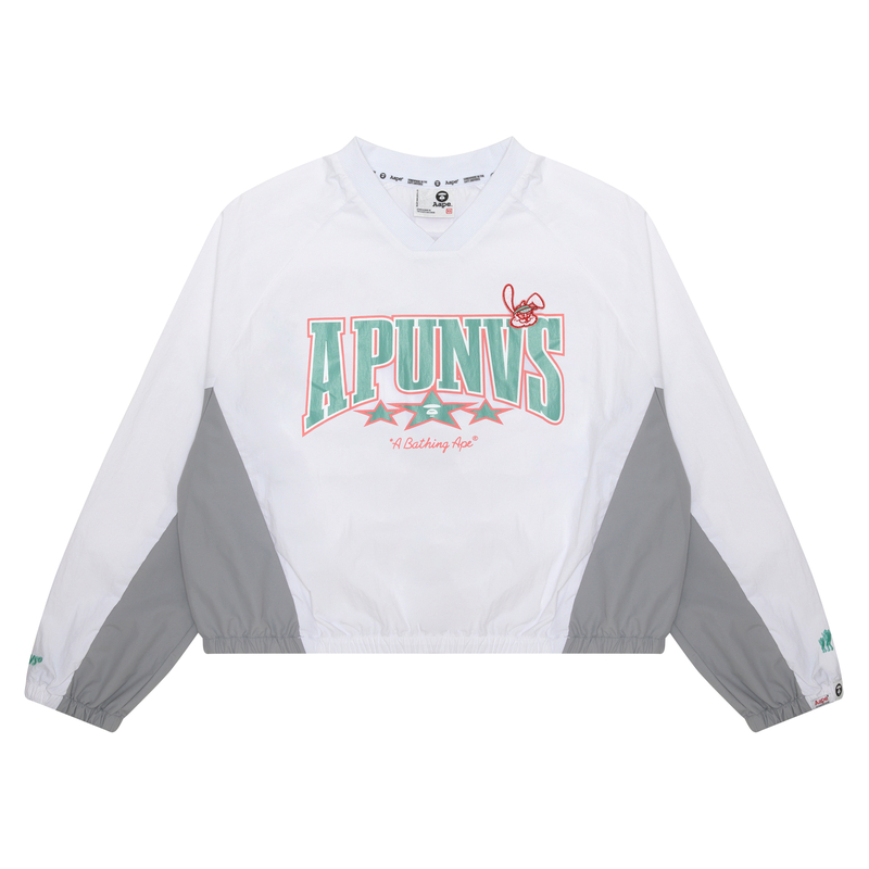 

Свитшот с V-образным вырезом и принтом A Bathing APE Aape, белый