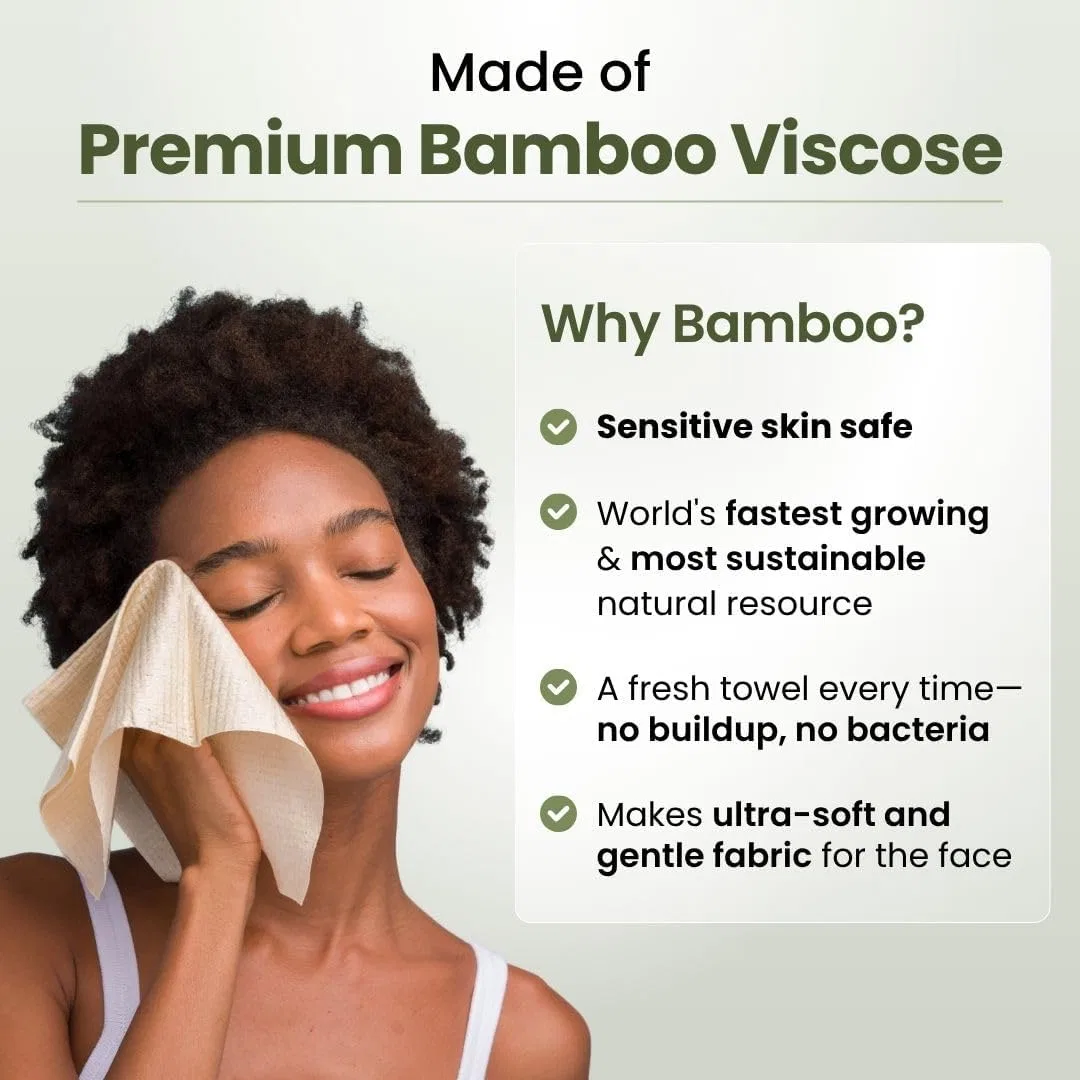 Средство для снятия макияжа Clean Skin Club — Салфетки для лица Bamboo Towels XL, 57 г — фото 3