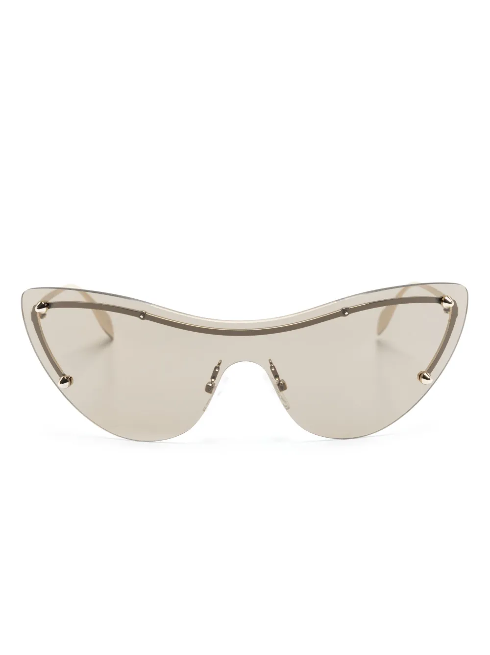 

Солнцезащитные очки с заклепками-шипами Alexander McQueen Eyewear, золотой