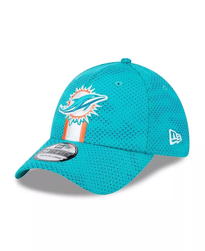 

Мужская кепка Aqua Miami Dolphins 2024 Sideline 39THIRTY Flex Hat New Era, синий