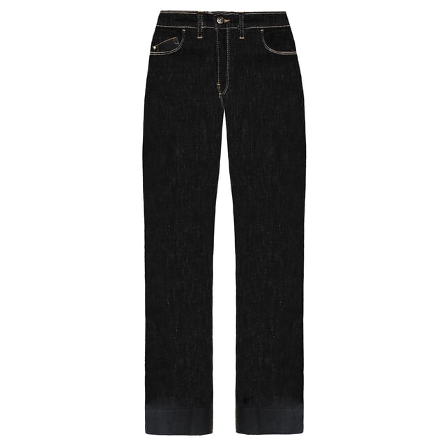 

Широкие женские джинсы стандартного кроя Emporio j33 Armani, черный