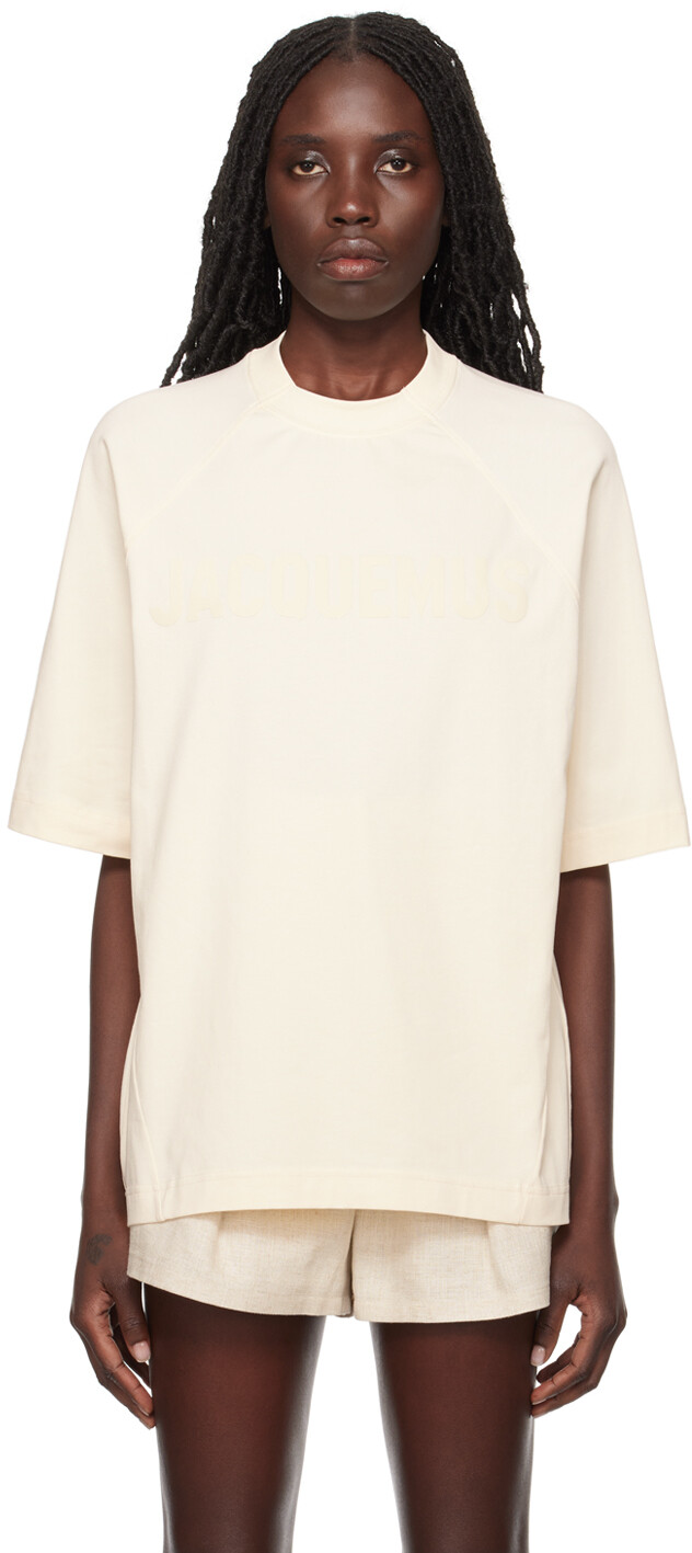 

Желтая футболка Les Classiques 'Le t-shirt Typo' Jacquemus