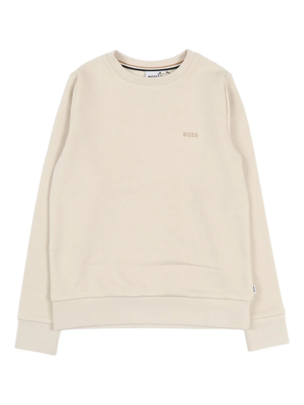 

Толстовка с круглым вырезом и вышитым логотипом BOSS Kidswear, нейтральный