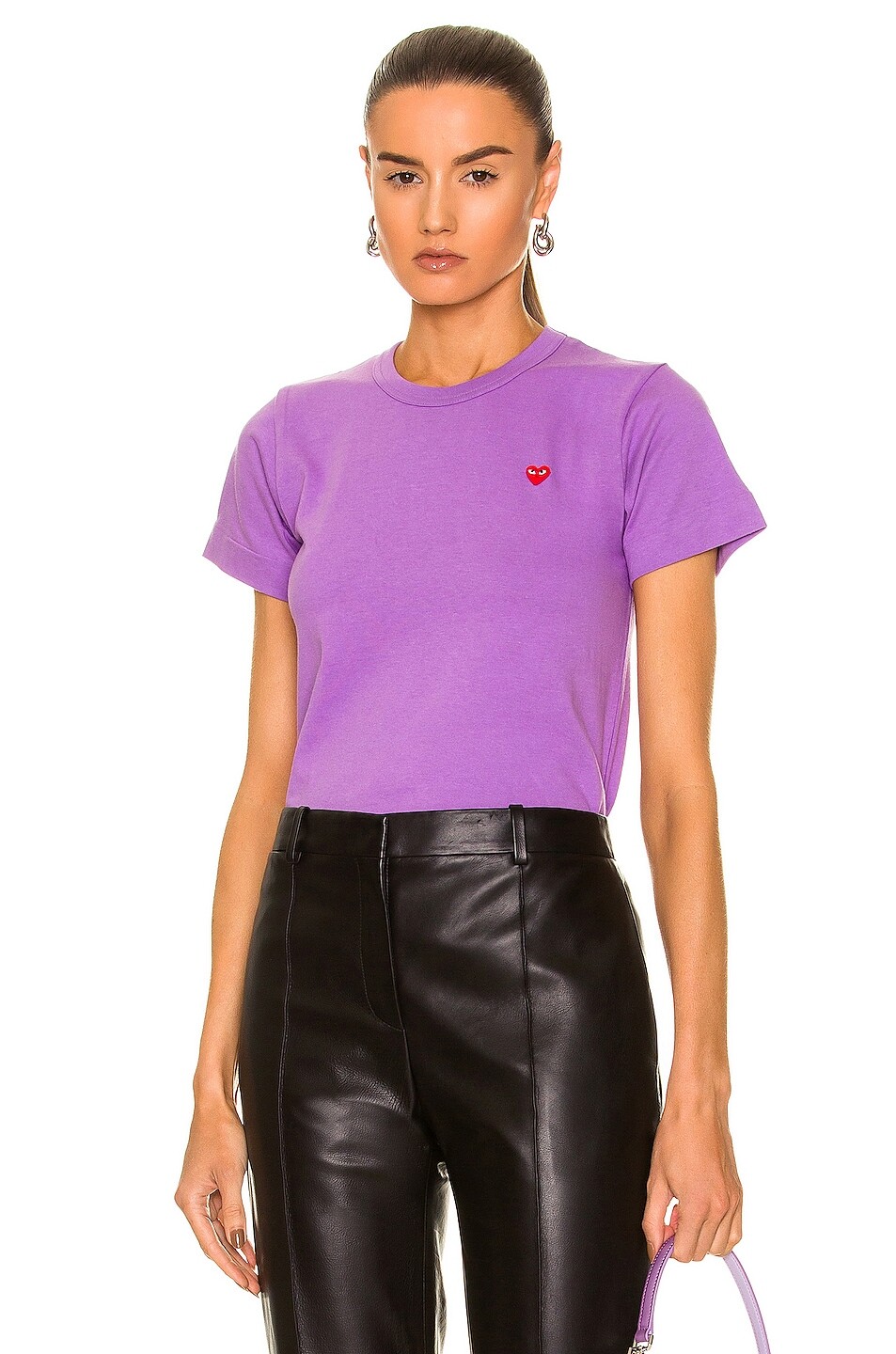

Футболка Comme des Garçons Small Red Heart, фиолетовый