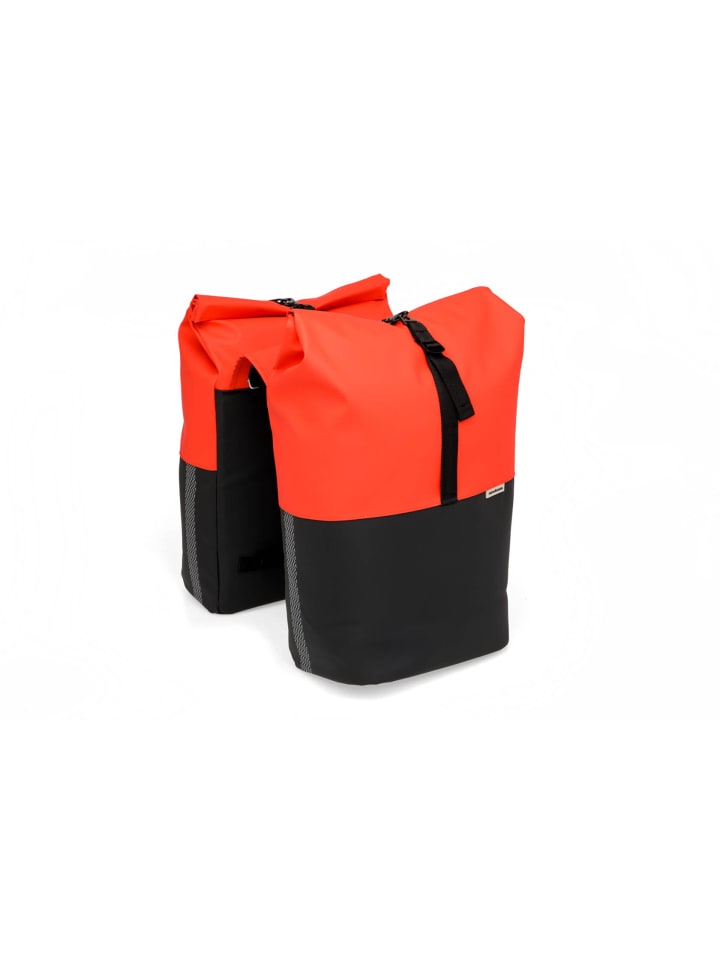 

New Looxs Велосипедная сумка Nyborg Double MIK красно-черного цвета