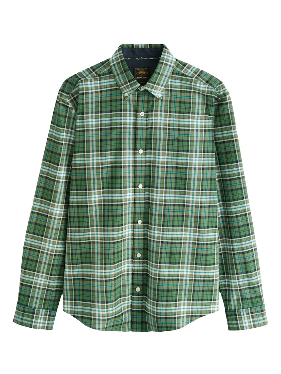 

Рубашка на пуговицах классического кроя Next, зеленый