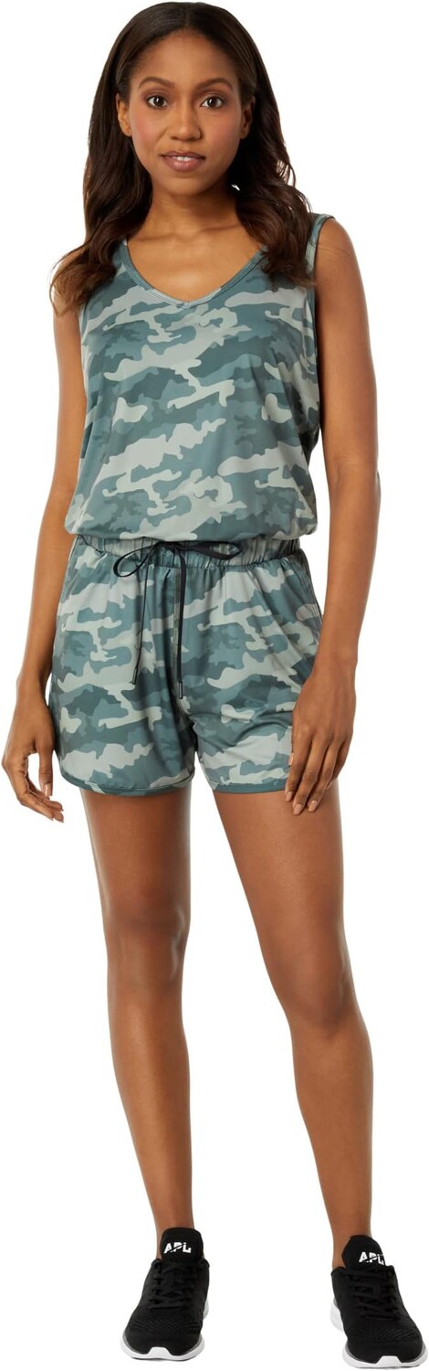 

Комбинезон THRIVE SOCIETE Printed Sport Romper, цвет Camo Green