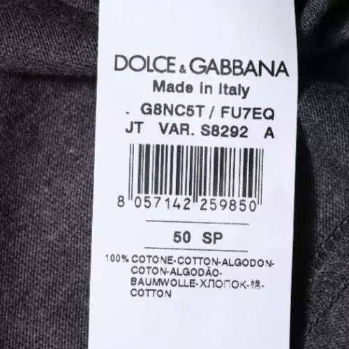 Темно-серая футболка с круглым вырезом и короткими рукавами Dolce & Gabbana — фото 4