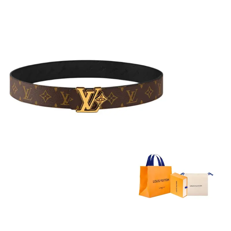 

LOUIS VUITTON Ремень Lv Lv Flower 40mm реверсивный, Brown