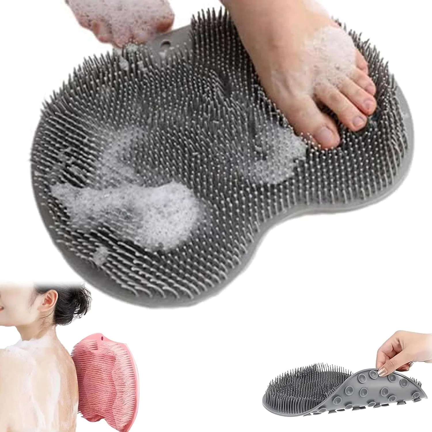Силиконовый скребок для ног и спины «Hands-Free» от Solespa Generisch, Grey