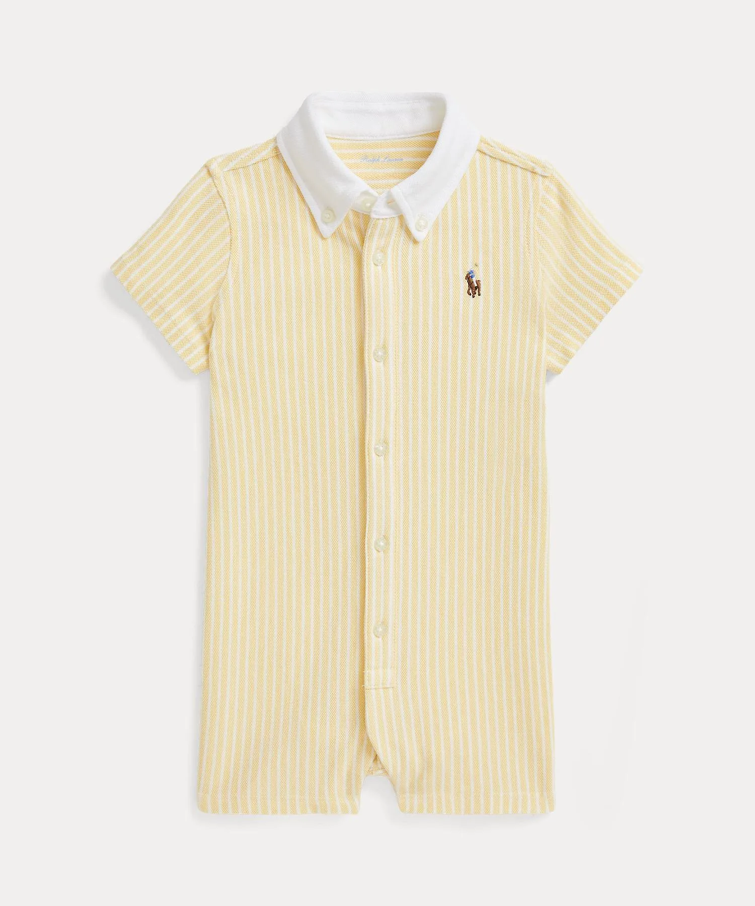 Детский полосатый вязаный комбинезон-оксфорд Polo Ralph Lauren, 700 Yellow