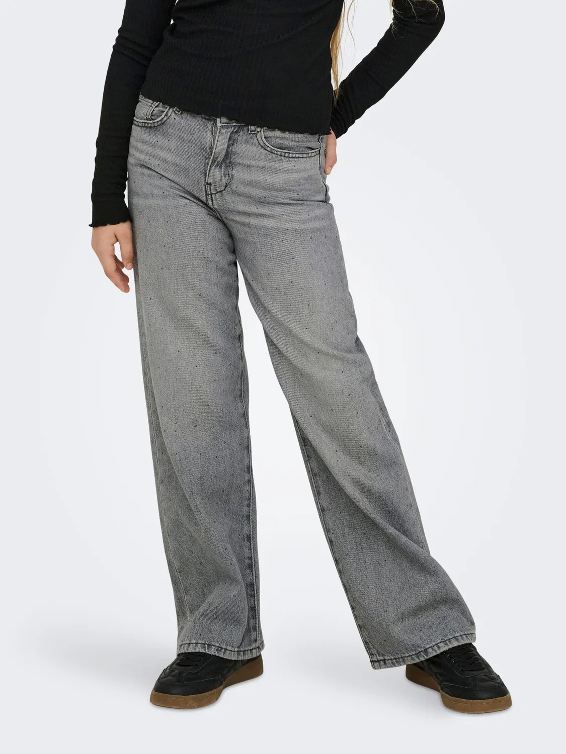 Джинсы с широкой штаниной, KIDS ONLY, medium grey denim — фото 3