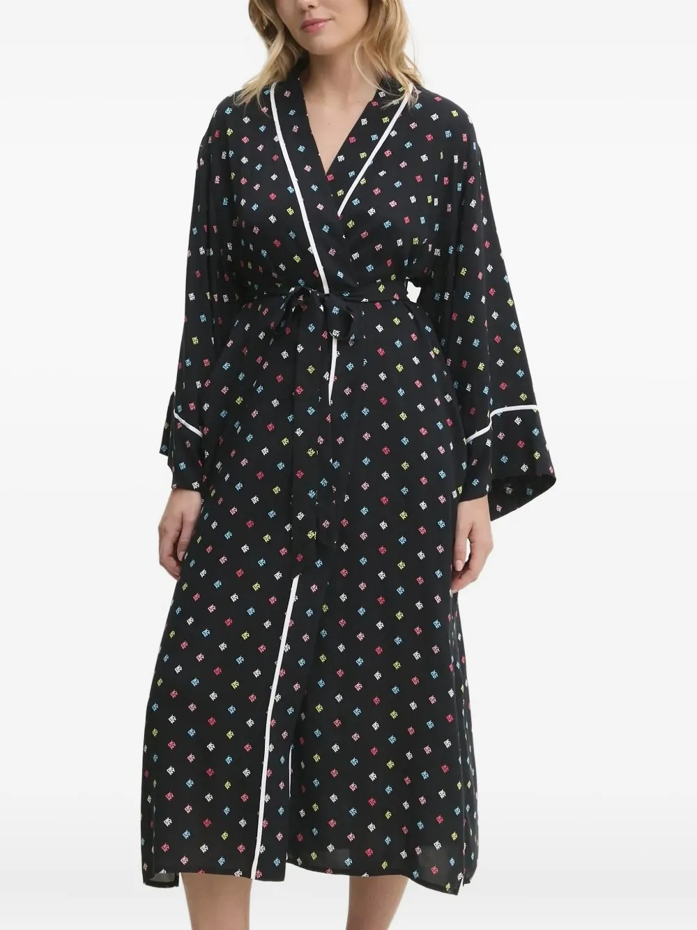 

Халат с логотипом DKNY, черный