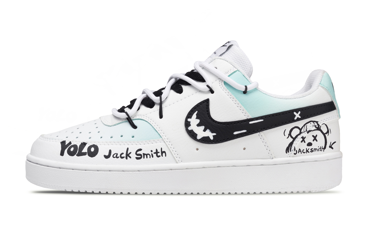 

Nike Court Vision 1 cute graffiti устойчивые к истиранию низкие кроссовки для скейтбординга мужские blue white