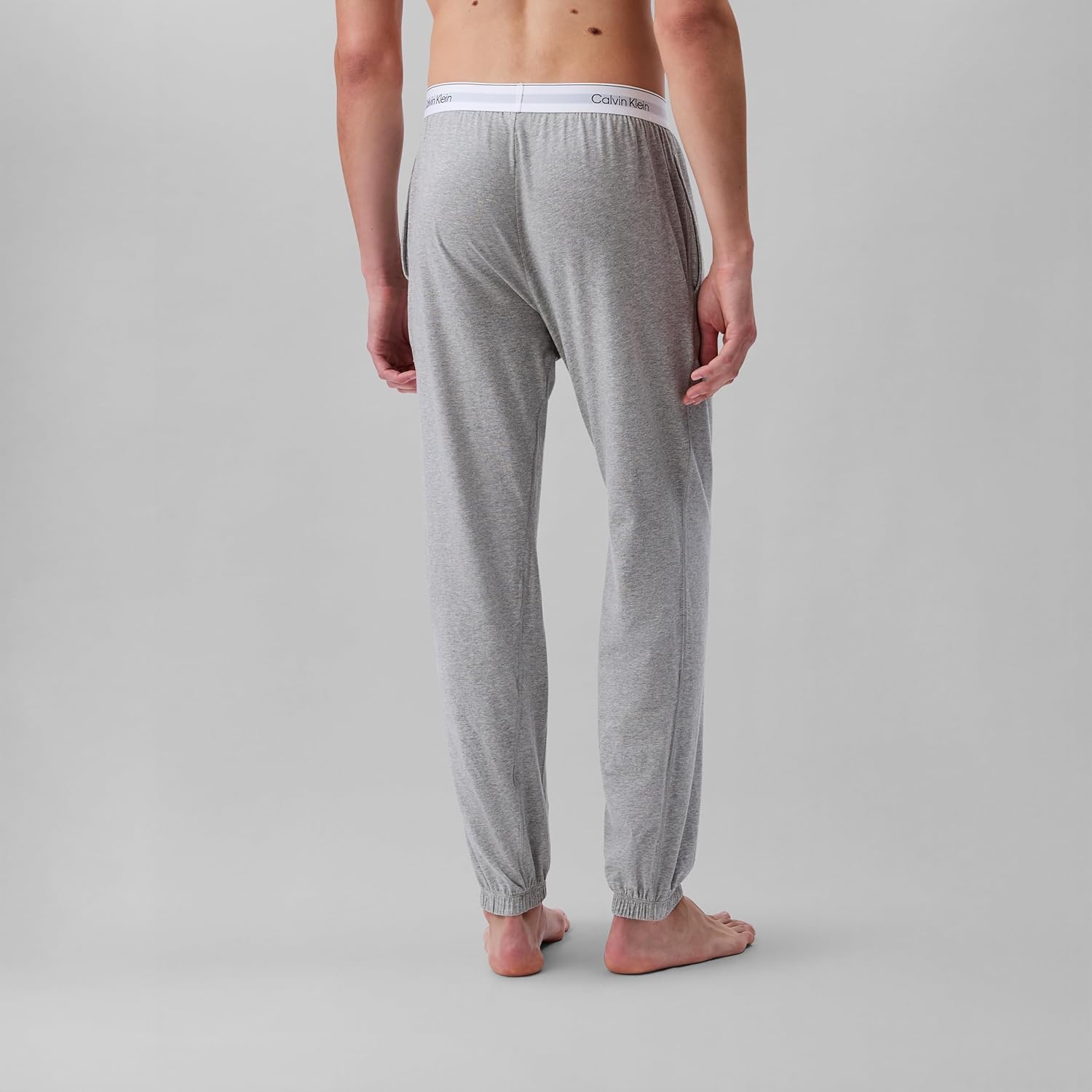 Мужские современные хлопковые спортивные брюки Calvin Klein, Grey Heather — фото 2