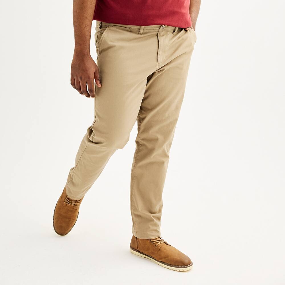 

Брюки прямого кроя Big & Tall Sonoma Goods For Life Flexwear, цвет Light Khaki
