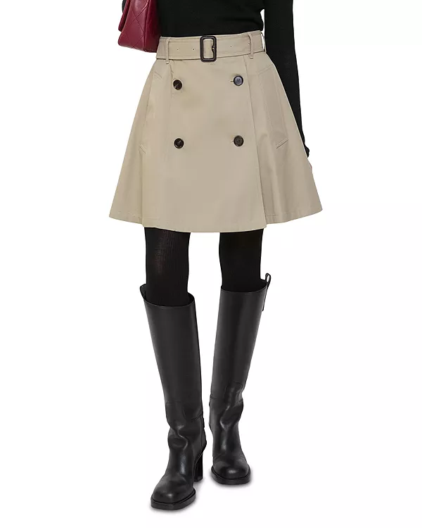 Мини-юбка Josselyn Burberry из габардина, бежевый