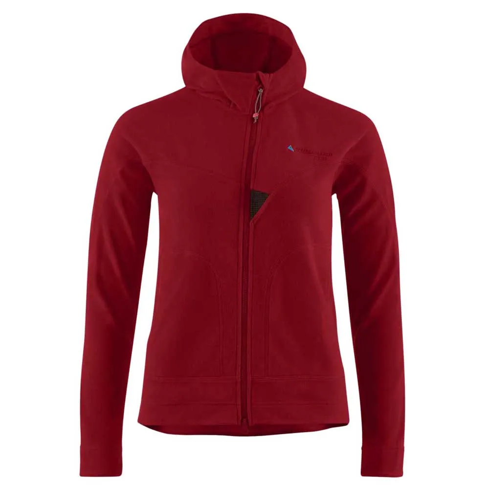 

Флис Klättermusen Sigyn Hooded full zip, красный