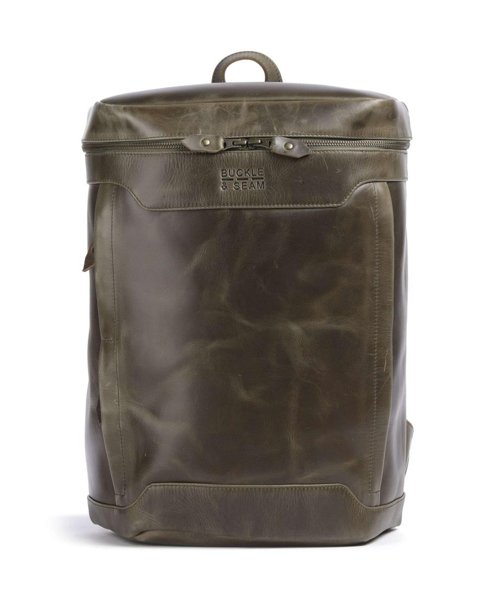 

Рюкзак из коровьей кожи Crazy Horse Siwa 15″ Buckle & Seam, зеленый