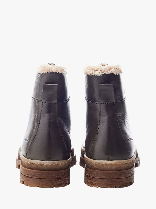 Кожаные ботинки onella на шнуровке с подкладкой из искусственного меха Moda in Pelle, оливковый — фото 3