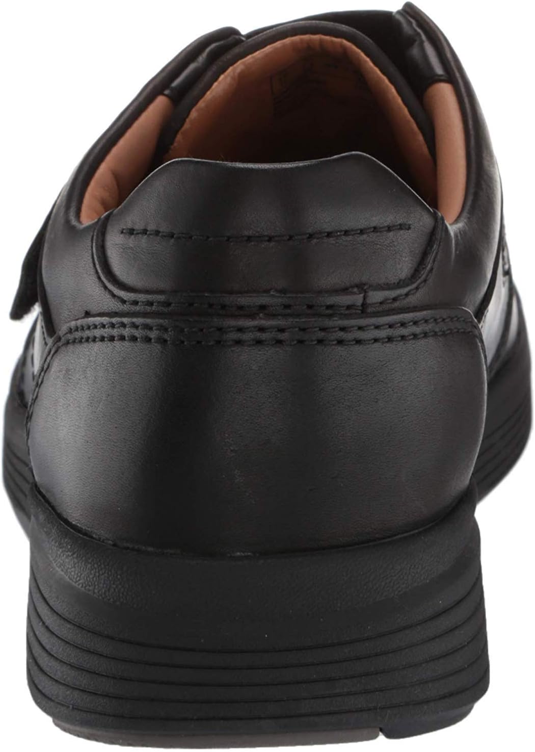 Мужские кожаные кроссовки Clarks с застежкой на липучке, черный — фото 4