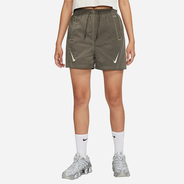 Шорты как w спортивная одежда rpl swsh wvn gx hr sh ironstone Nike, коричневый — фото 4