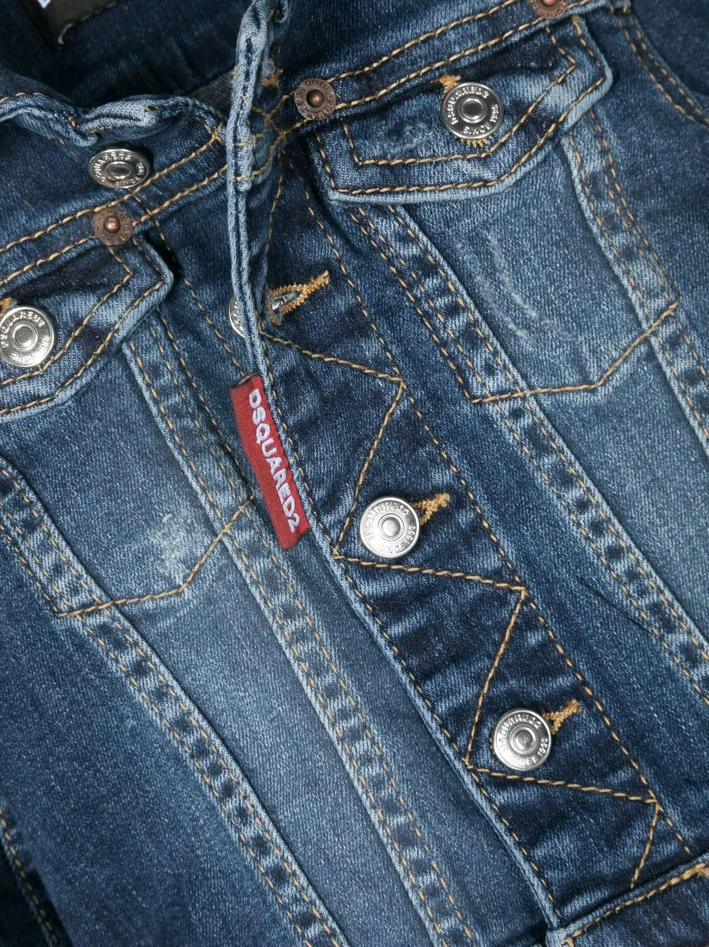 Однобортная джинсовая куртка Dsquared2 Kids, синий — фото 3