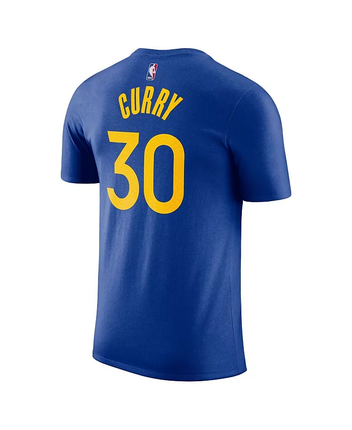 Мужская футболка Stephen Curry Royal Golden State Warriors Icon 2022/23 с именем и номером Nike — фото 2