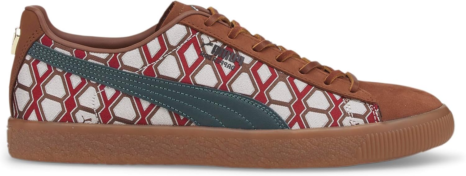 

Мужские кроссовки PUMA Clyde X Tassle Dd Geometric с шнуровкой, повседневные - коричневые