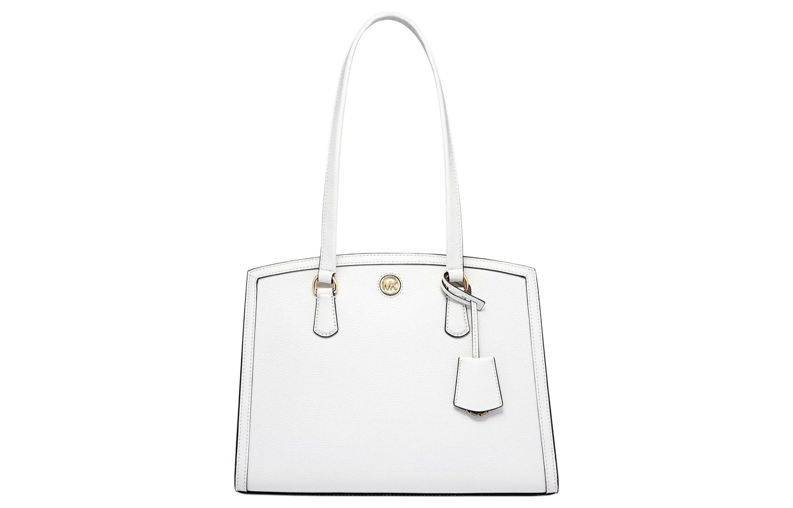 

Сумка-тоут Chantal из спилка кожи, шоппер, сумка через плечо, дамская сумка среднего размера белый MICHAEL KORS