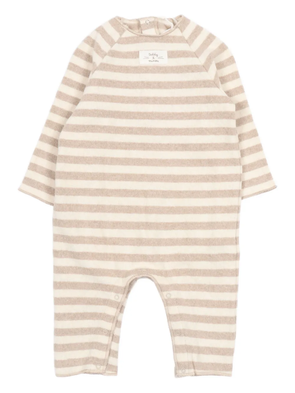 

Полосатый комбинезон с длинными рукавами Teddy & Minou, бежевый