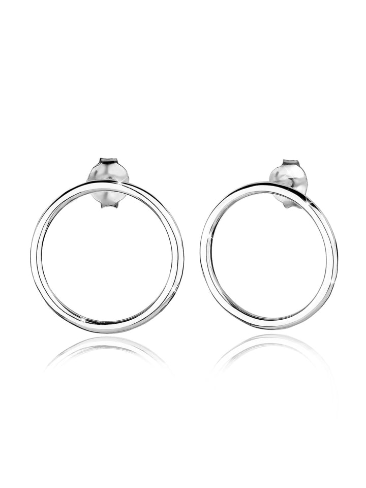 

Elli Серьги из серебра 925 пробы, геометрический узор, круг в серебре