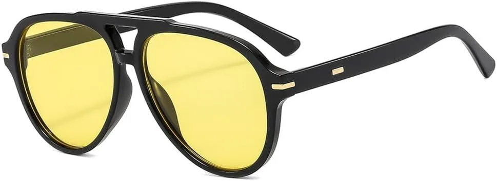 

Ретро овальные солнцезащитные очки для женщин и мужчин, винтажная оправа с двойной перемычкой, солнцезащитные очки с защитой от УФ-излучения UV400 HDUBFY, 4