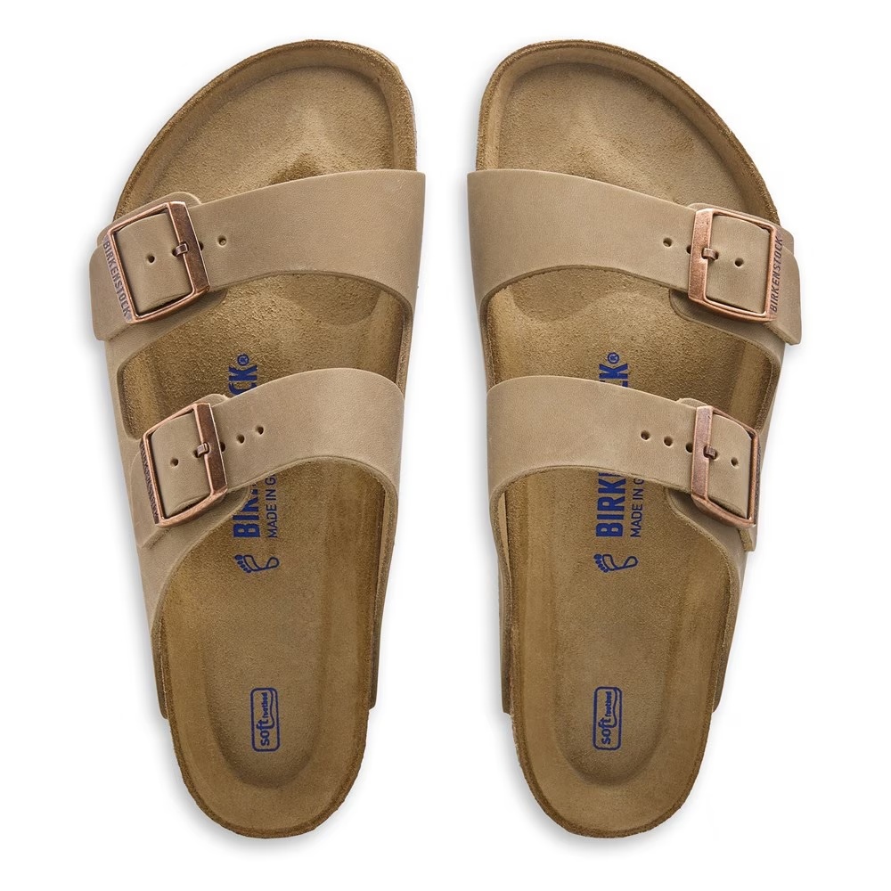 Сандалии Birkenstock Arizona Leather Soft Footbed, коричневый — фото 4